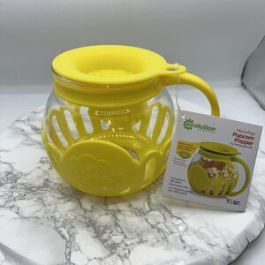 ECOLUTION Yellow Patented Micro-Pop Microwave Popcorn Popper -1.5qt NEW!